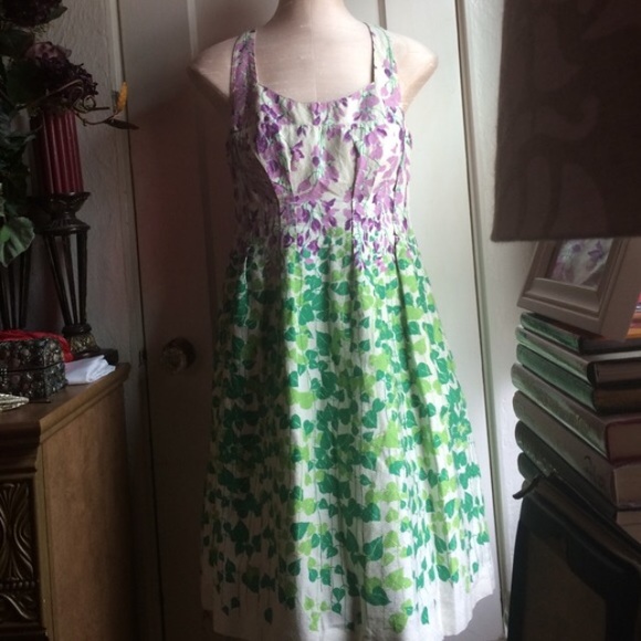 OPEN TO OFFERS Anthropologie Maeve Wisteria Halter Floral Dress - Picture 2 of 5